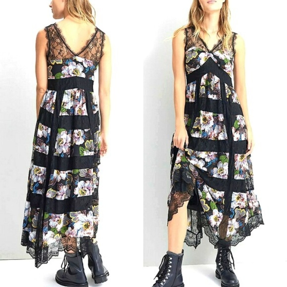 New $268 Anthropologie Kasondra Lace Maxi Dress size 2